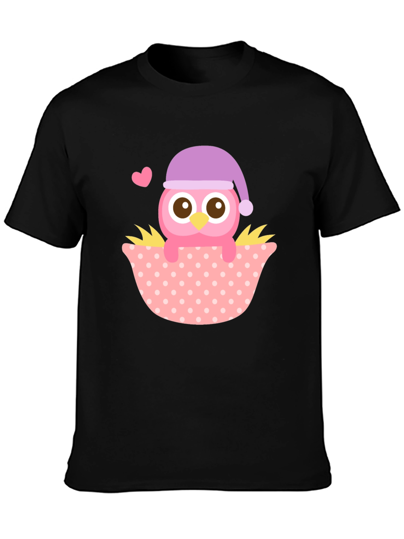 Cute Owl T-Shirt - Whimsical Sleepy Bird Design
