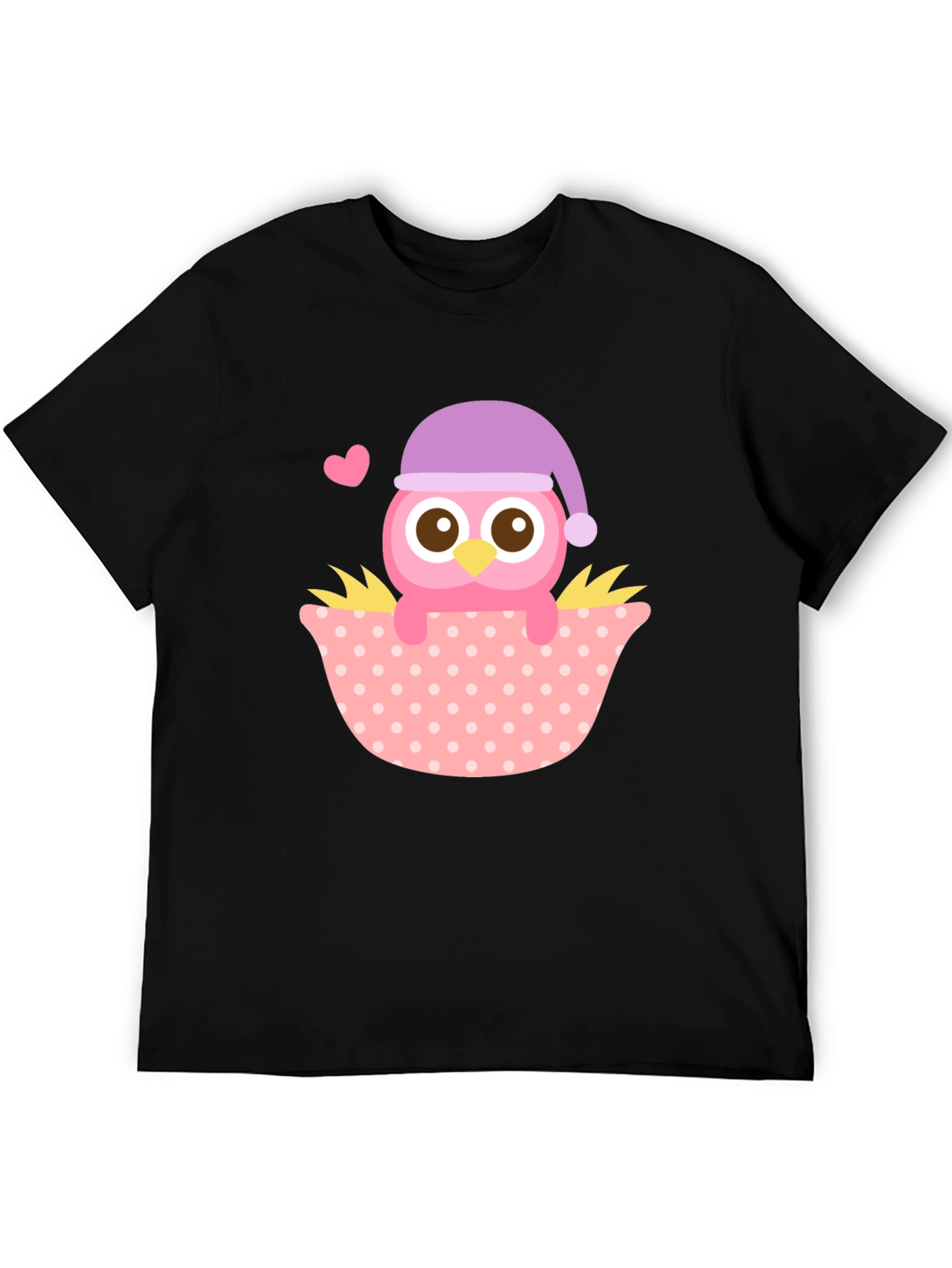 Cute Owl T-Shirt - Whimsical Sleepy Bird Design