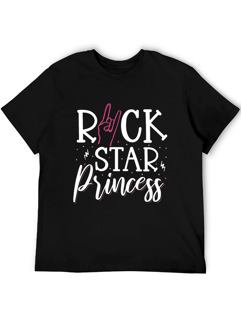 Rock Star Princess Graphic Tee - Black Unisex T-Shirt