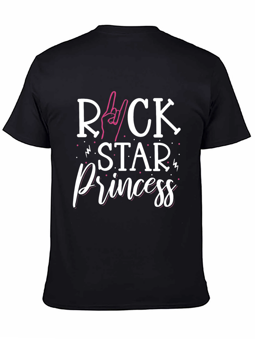 Rock Star Princess Graphic Tee - Black Unisex T-Shirt