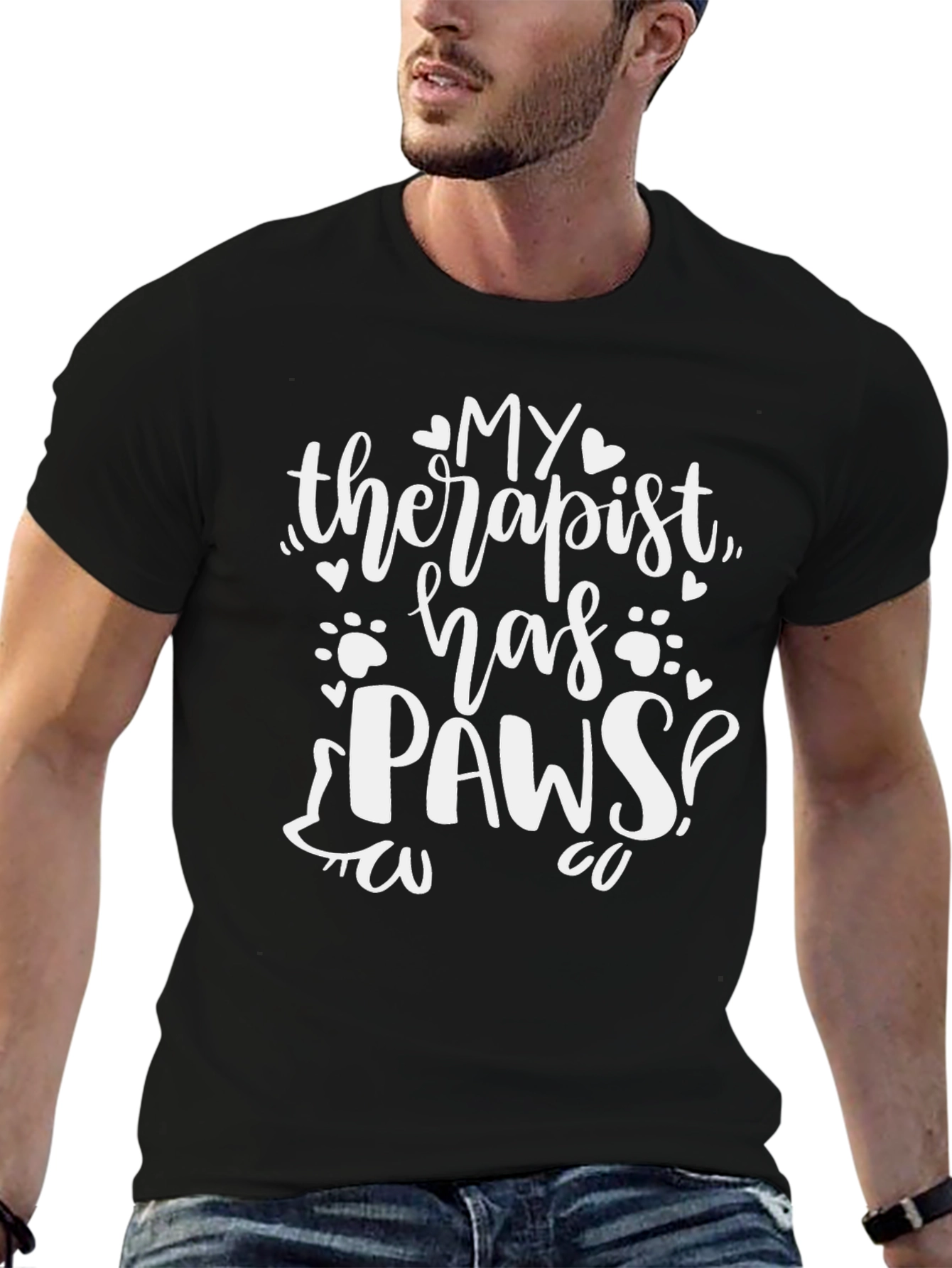 My Therapist Has Paws Novelty T-Shirt