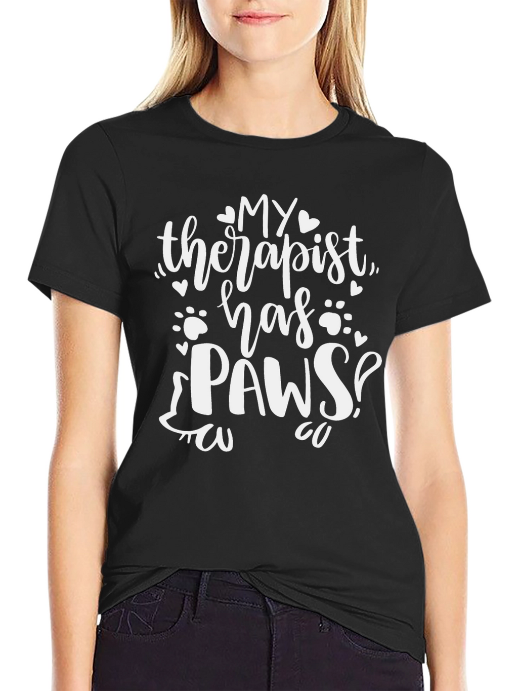 My Therapist Has Paws Novelty T-Shirt