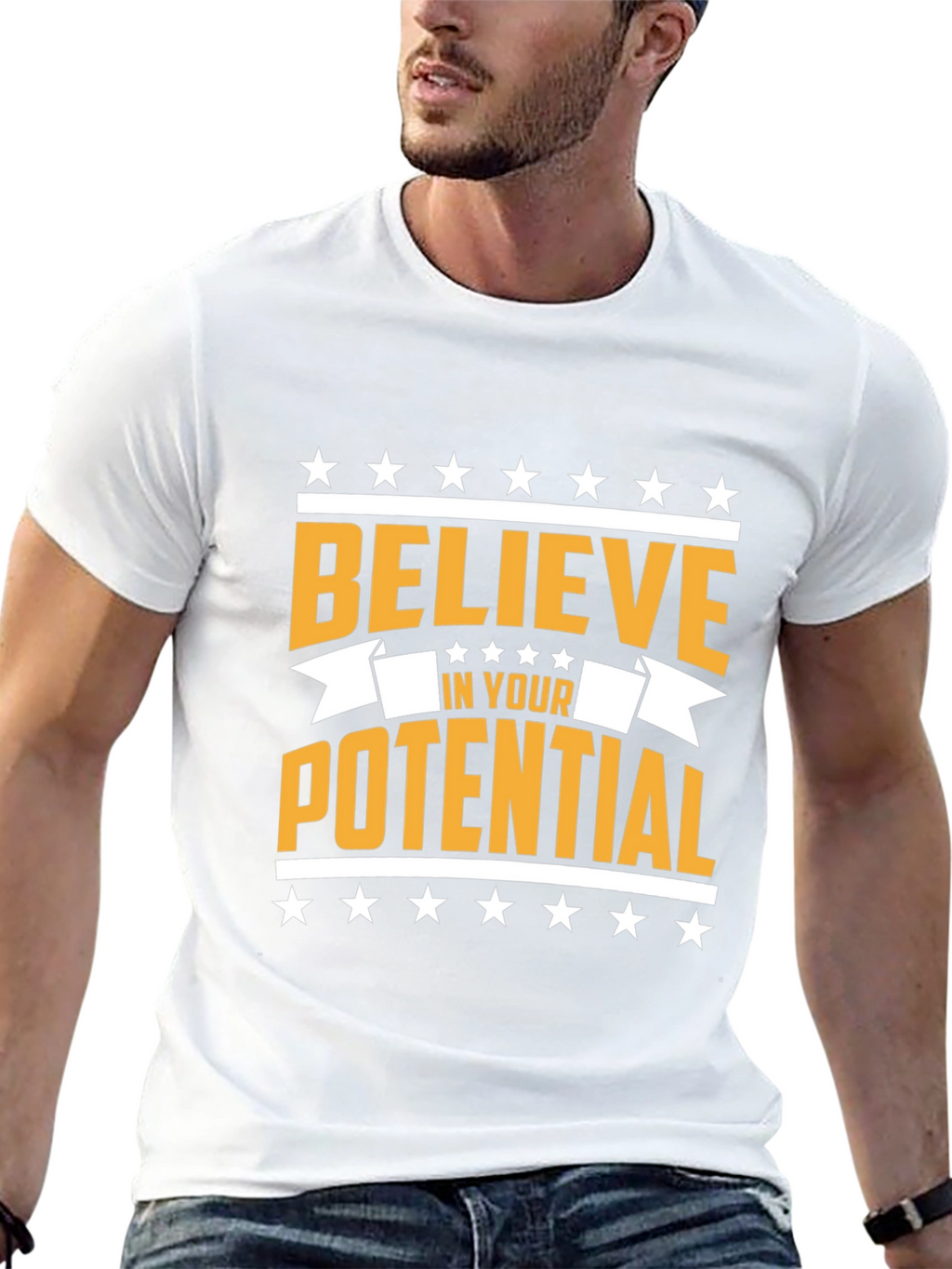 Believe in Your Potential Black T-Shirt