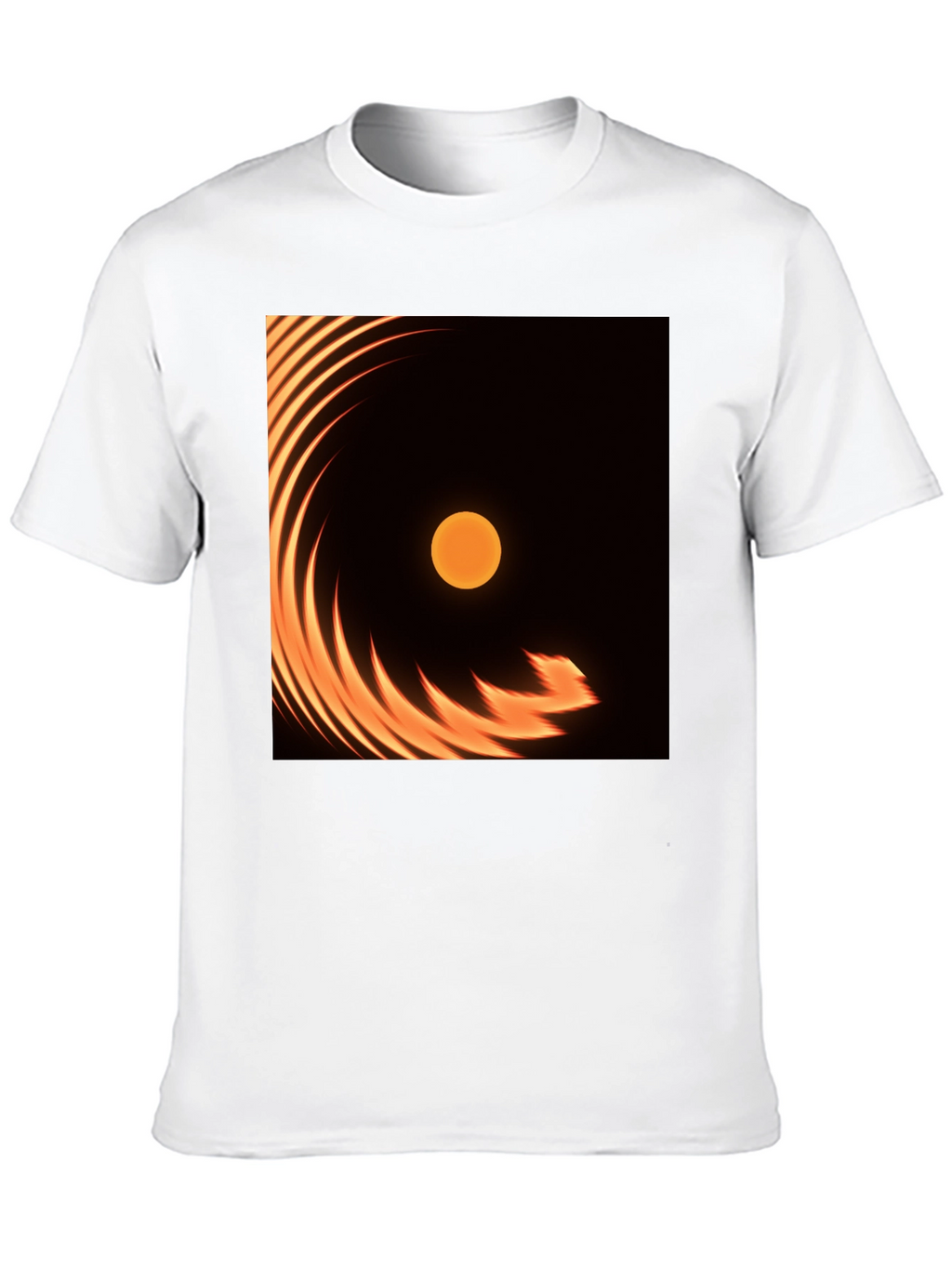 Fiery Sun Graphic Tee - Black Cotton Blend