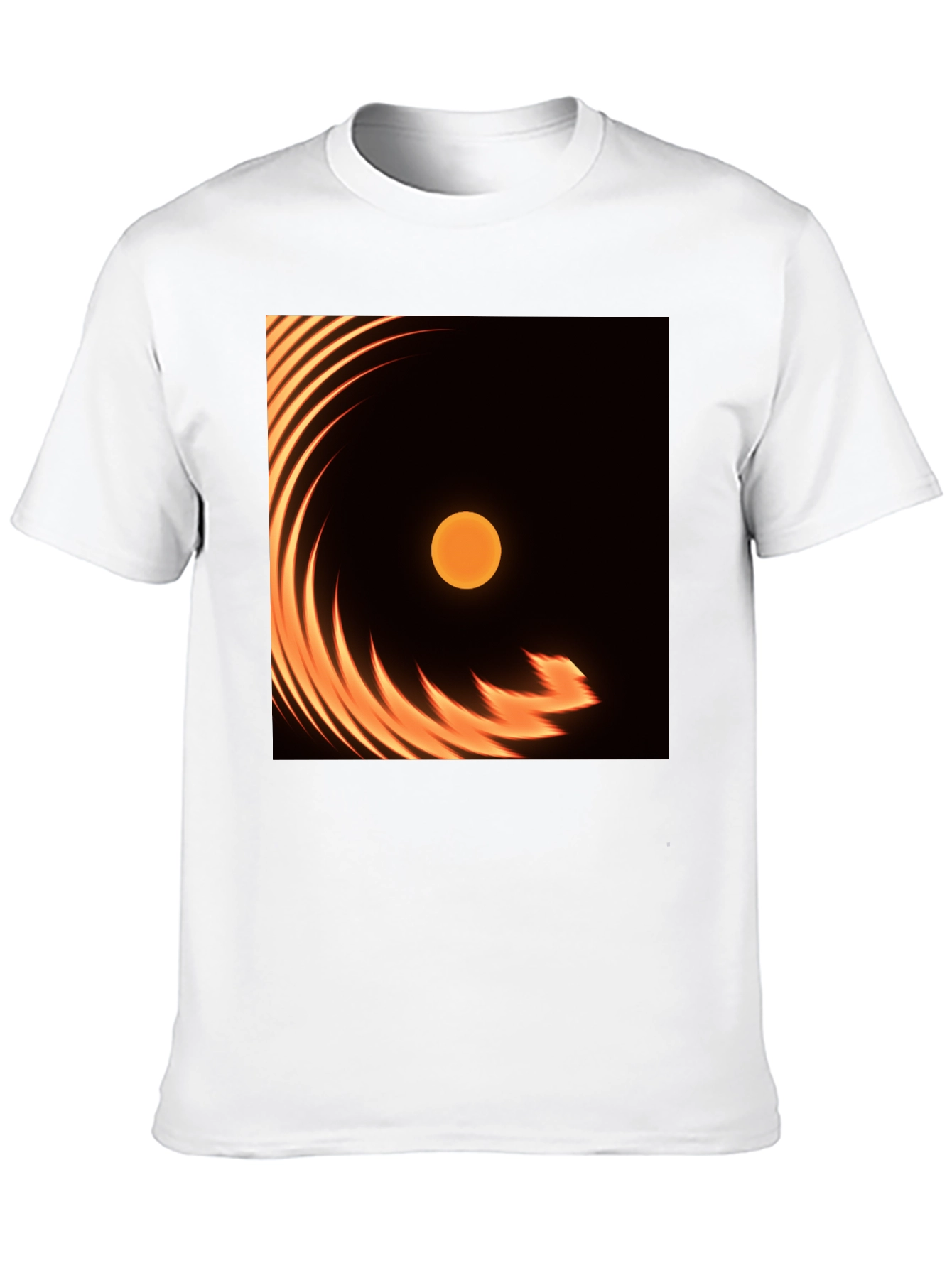 Fiery Sun Graphic Tee - Black Cotton Blend