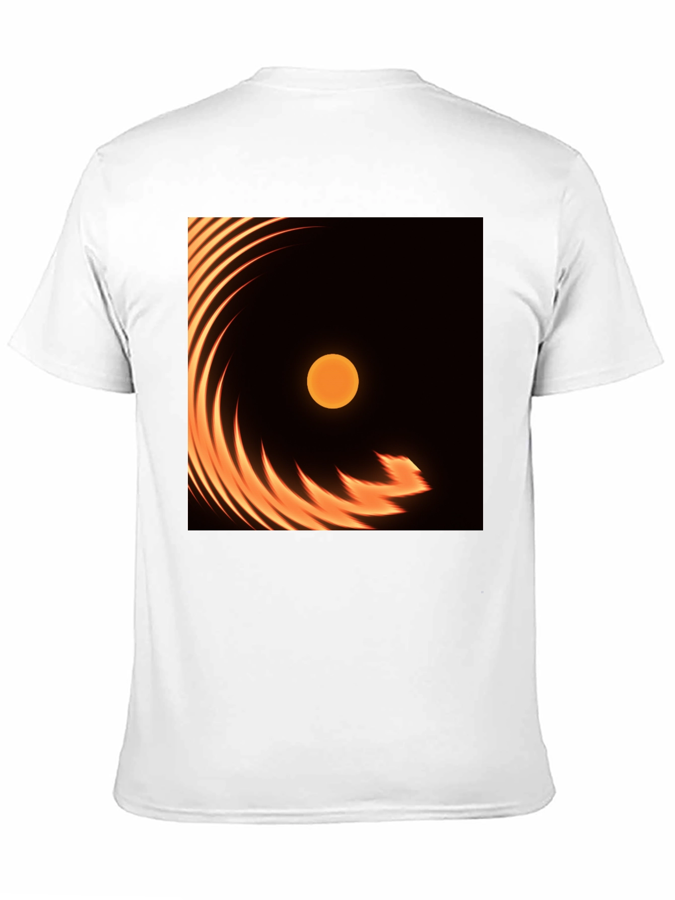 Fiery Sun Graphic Tee - Black Cotton Blend