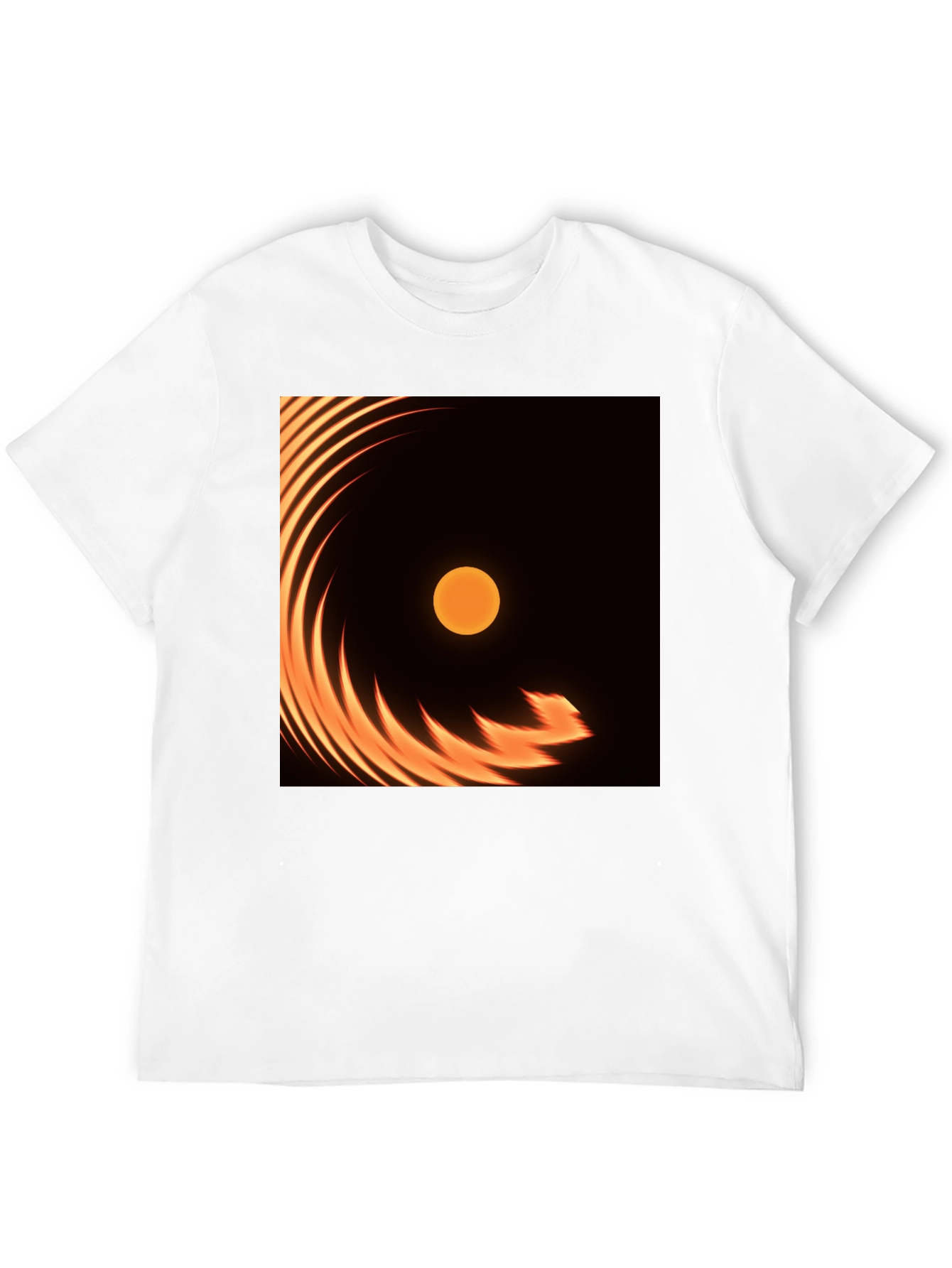Fiery Sun Graphic Tee - Black Cotton Blend