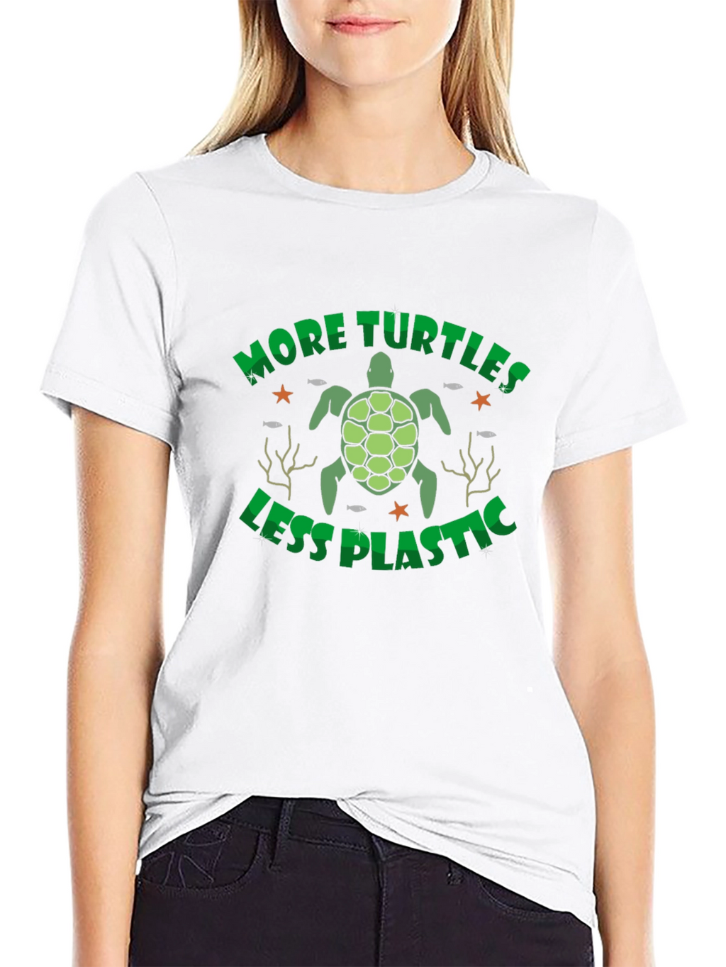 More Turtles Less Plastic Graphic T-Shirt