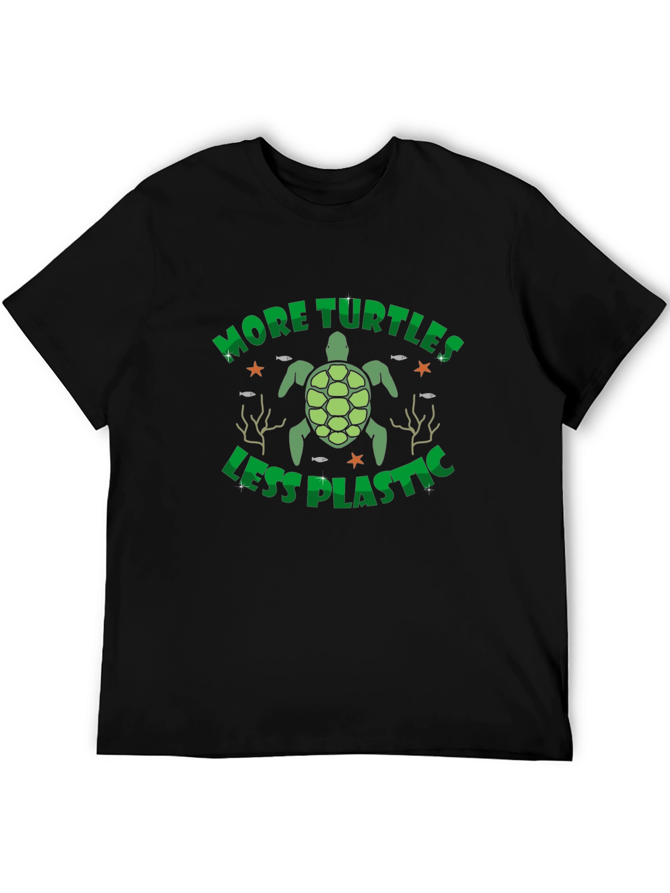 More Turtles Less Plastic Graphic T-Shirt
