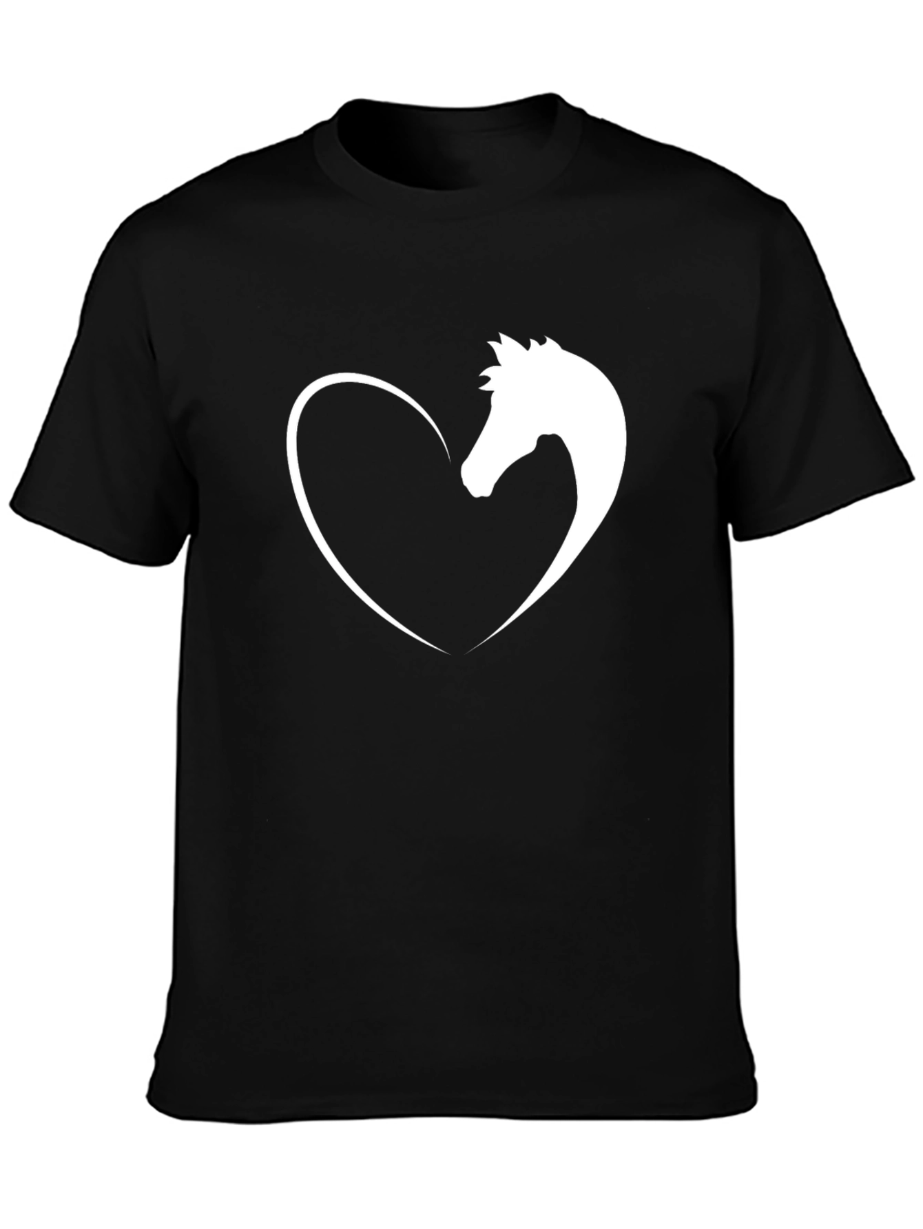 Horse Lover Tee - Heart & Horse Graphic T-Shirt