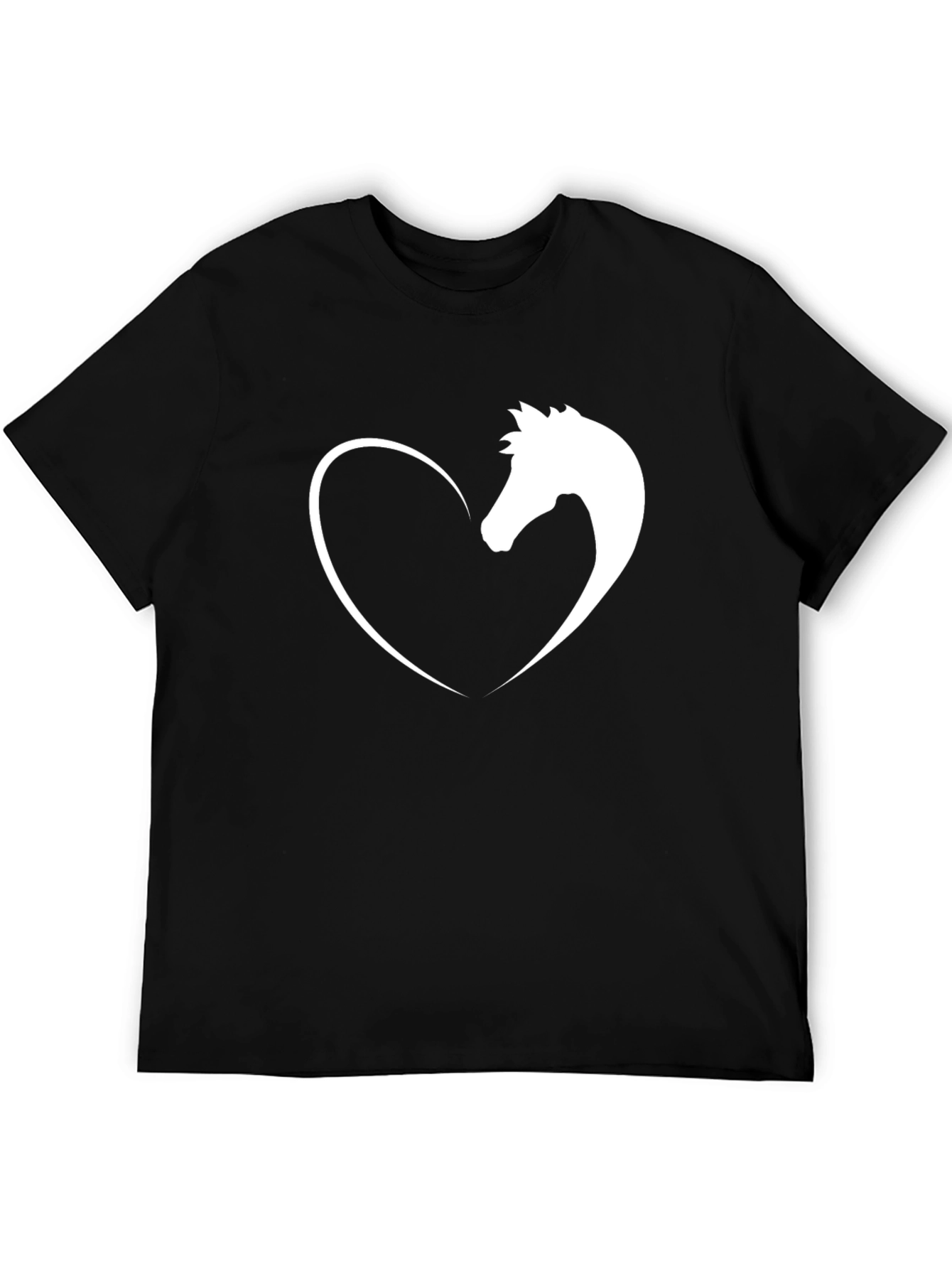 Horse Lover Tee - Heart & Horse Graphic T-Shirt