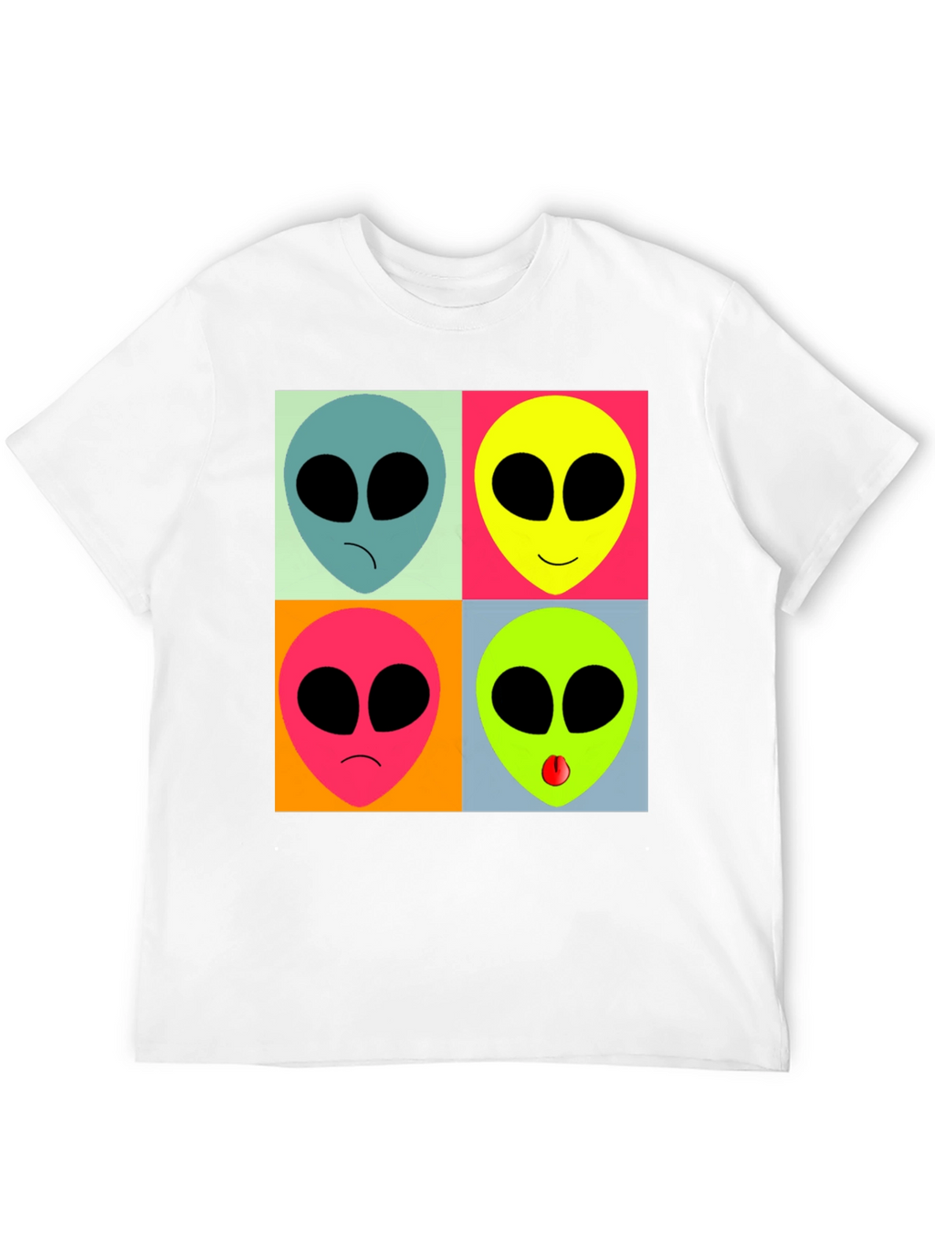 Retro Alien Pop Art T-Shirt - Black Graphic Tee
