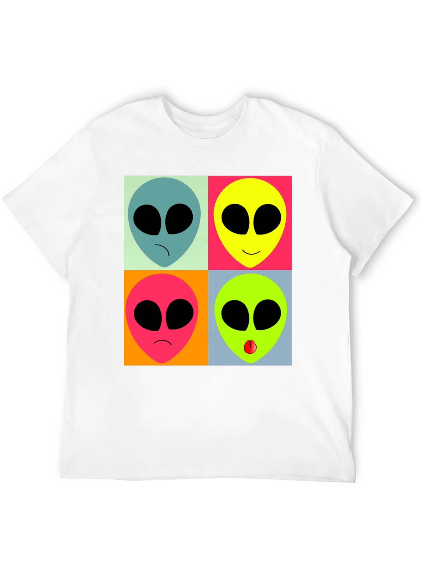 Retro Alien Pop Art T-Shirt - Black Graphic Tee