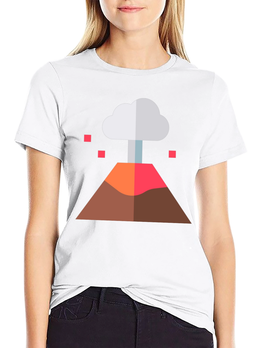 Volcano Graphic Tee - Black Cotton Blend