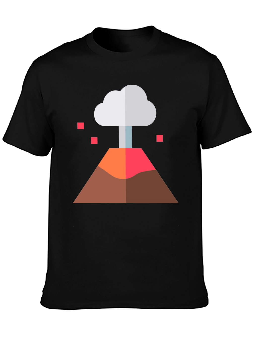 Volcano Graphic Tee - Black Cotton Blend
