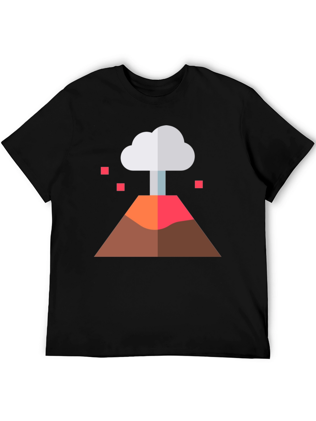 Volcano Graphic Tee - Black Cotton Blend