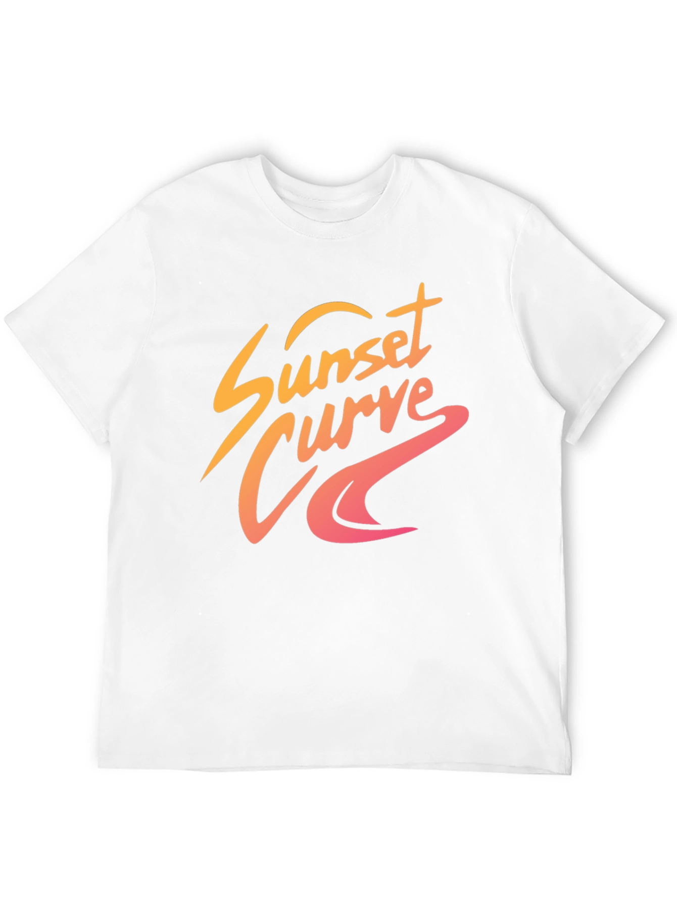 Sunset Curve Graphic Tee - Retro Style