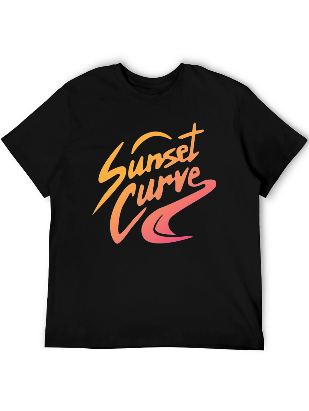 Sunset Curve Graphic Tee - Retro Style