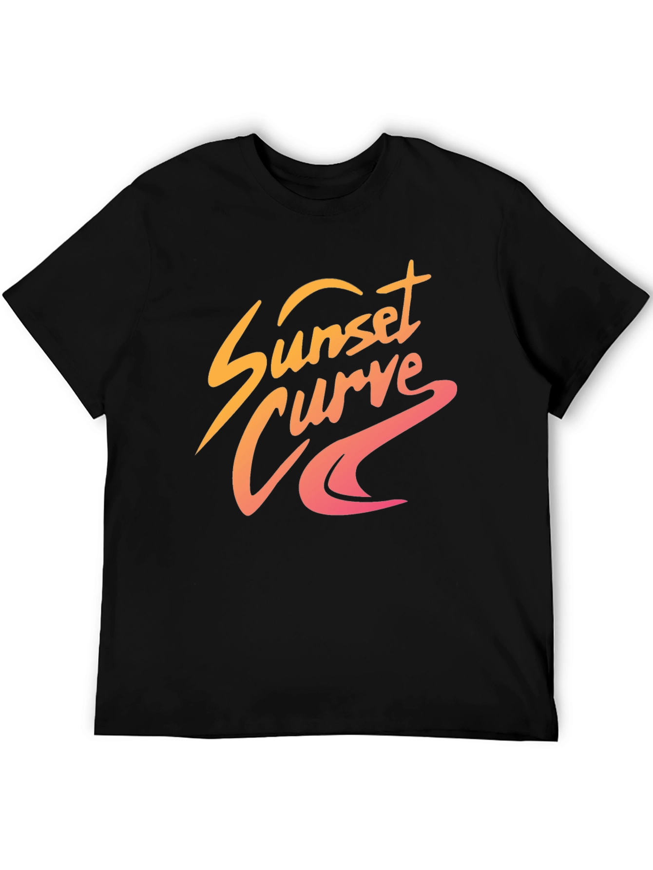 Sunset Curve Graphic Tee - Retro Style