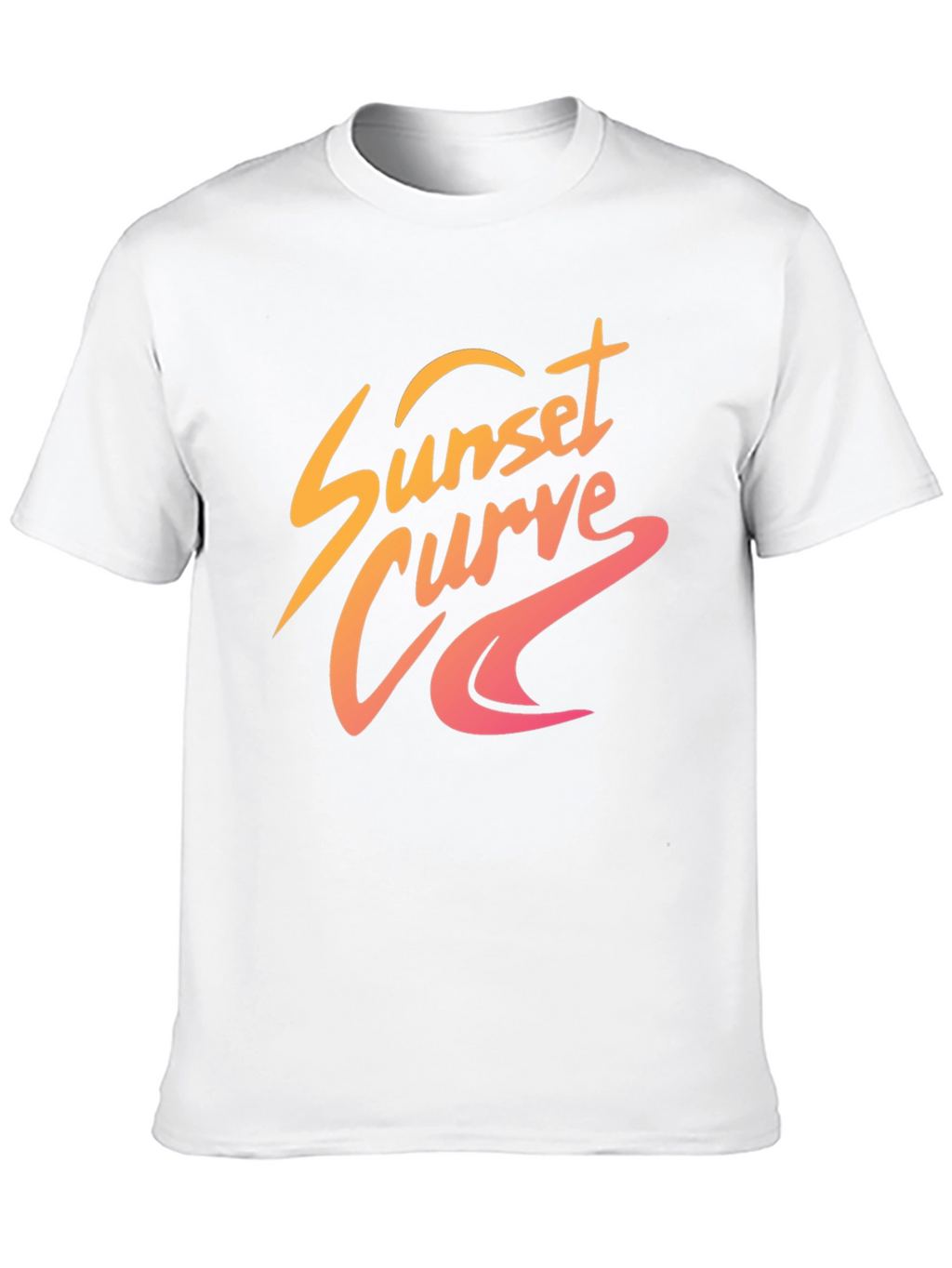 Sunset Curve Graphic Tee - Retro Style