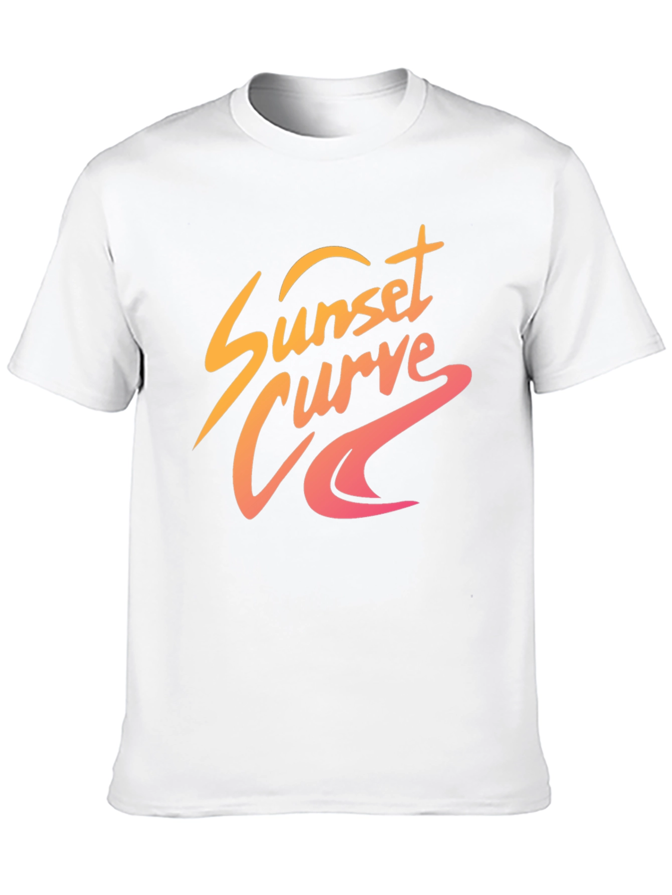Sunset Curve Graphic Tee - Retro Style