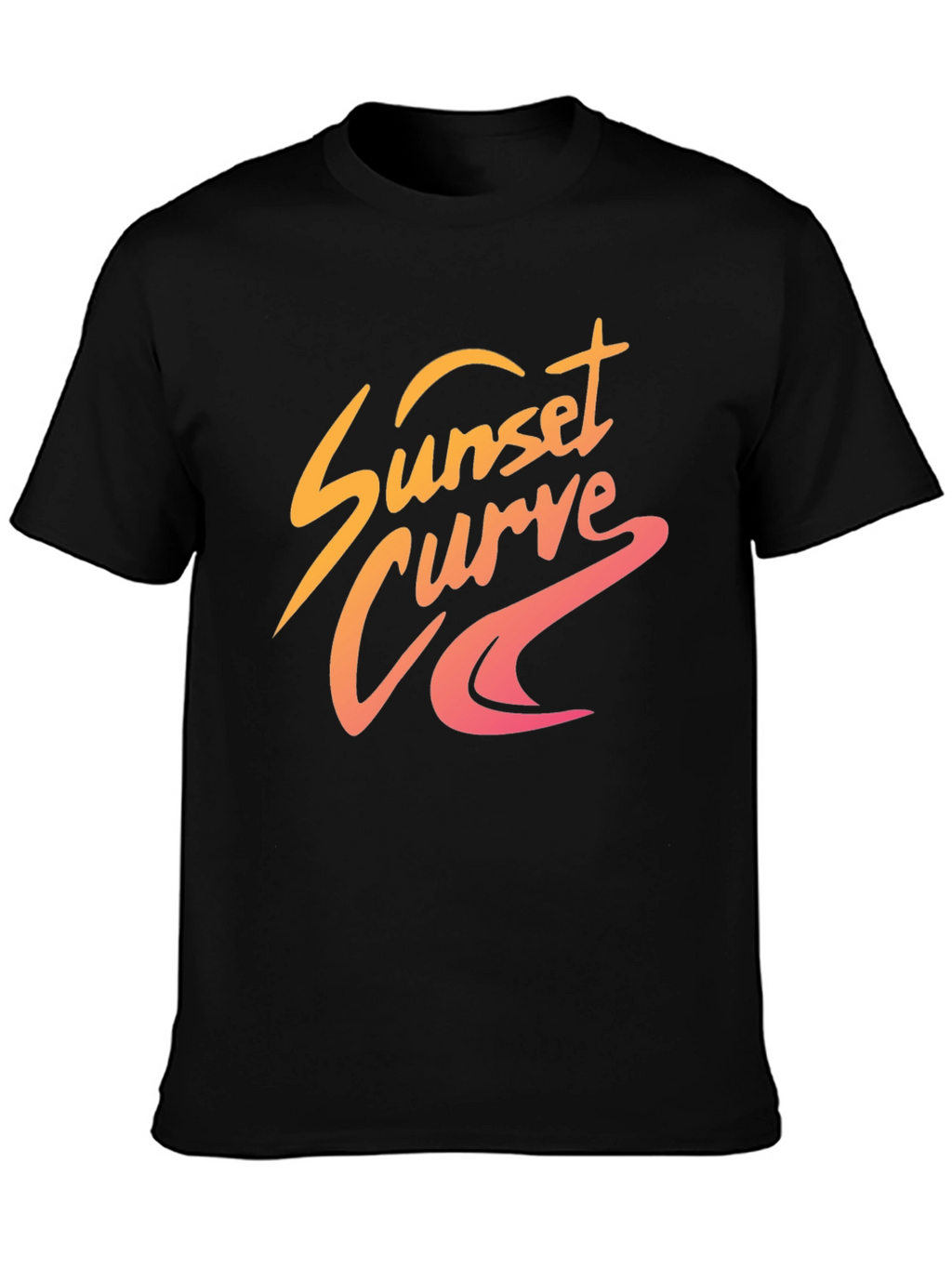 Sunset Curve Graphic Tee - Retro Style