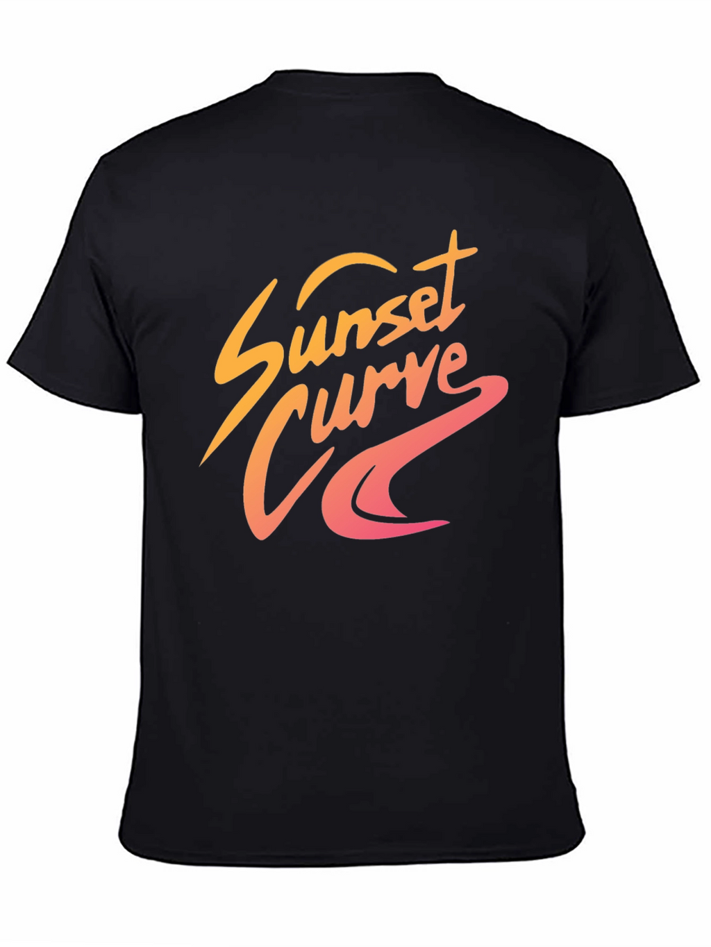 Sunset Curve Graphic Tee - Retro Style