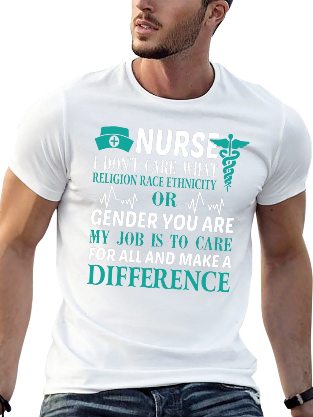 Nurse T-Shirt: Care Without Prejudice
