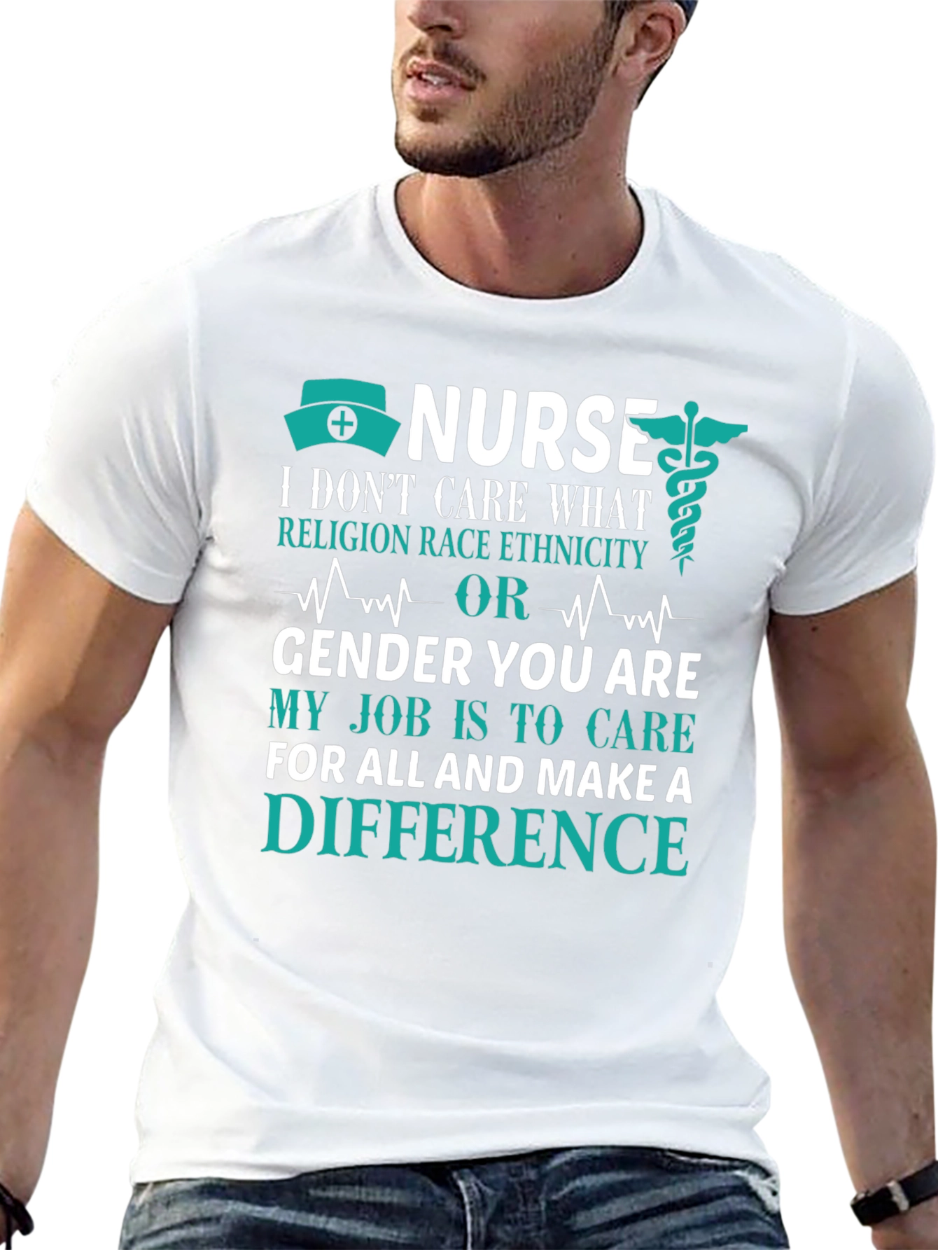 Nurse T-Shirt: Care Without Prejudice