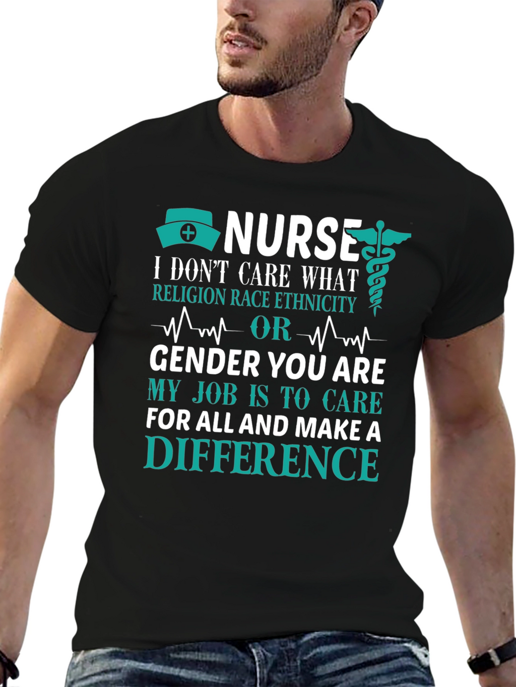 Nurse T-Shirt: Care Without Prejudice