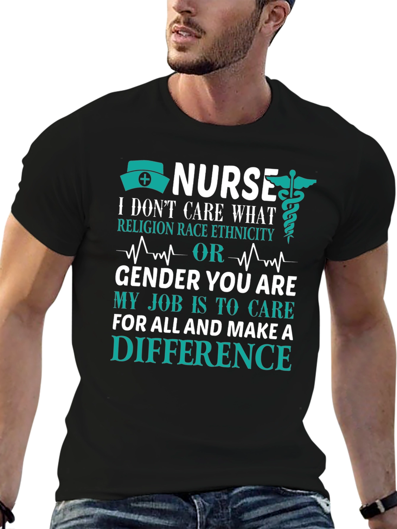 Nurse T-Shirt: Care Without Prejudice