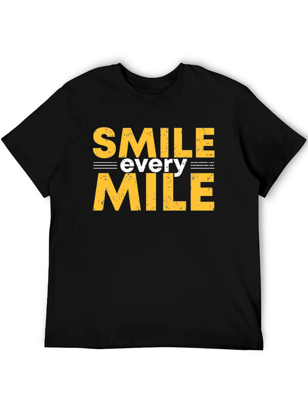 Smile Every Mile Graphic Tee - Black Cotton T-Shirt