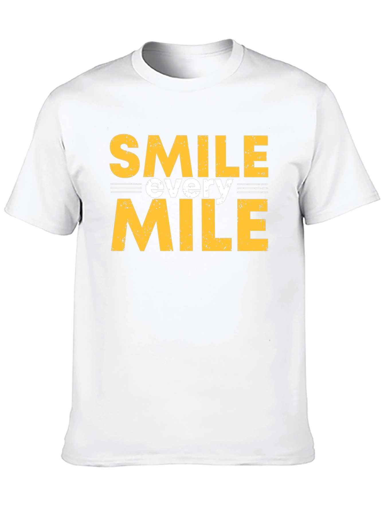 Smile Every Mile Graphic Tee - Black Cotton T-Shirt