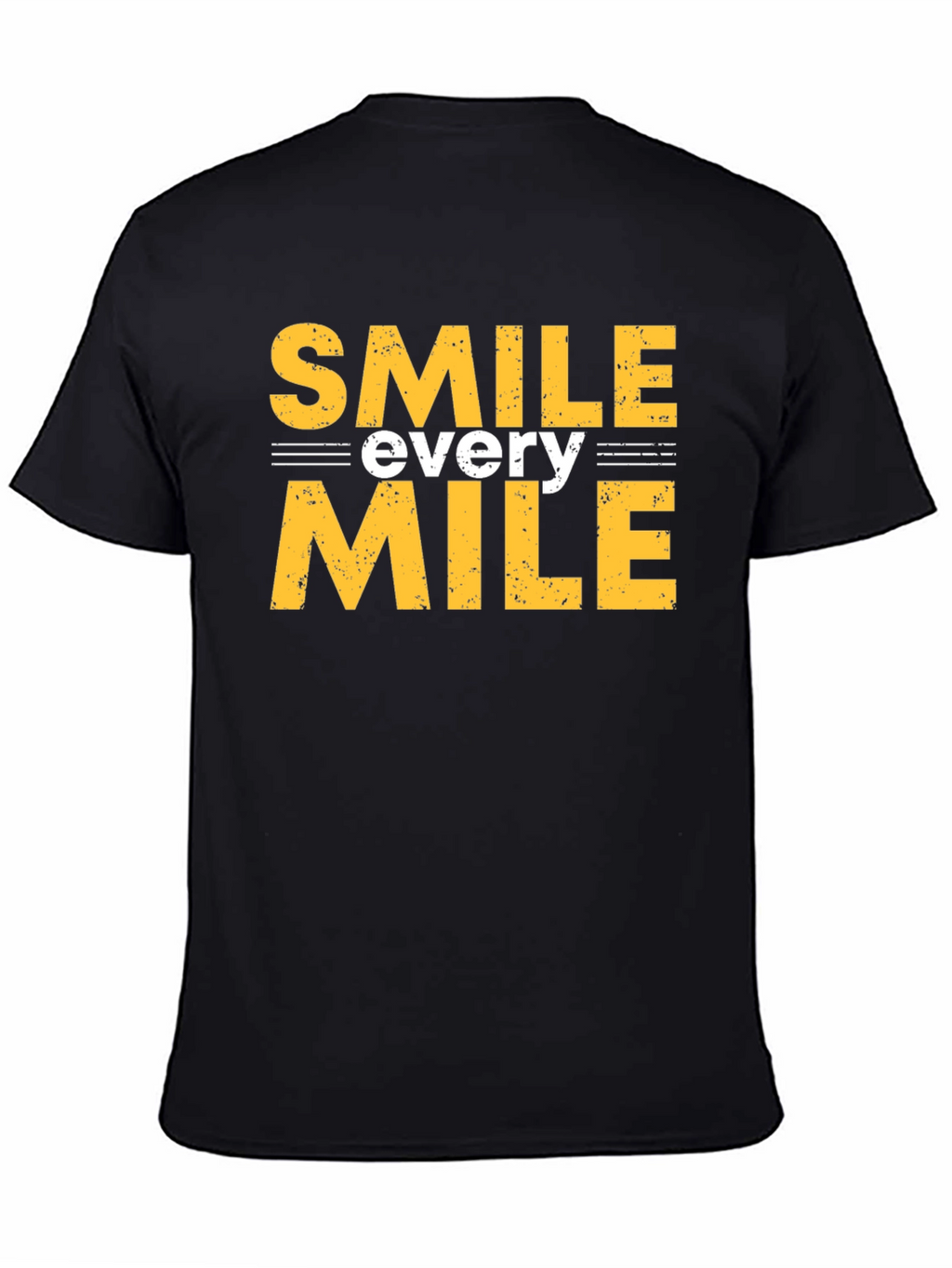 Smile Every Mile Graphic Tee - Black Cotton T-Shirt