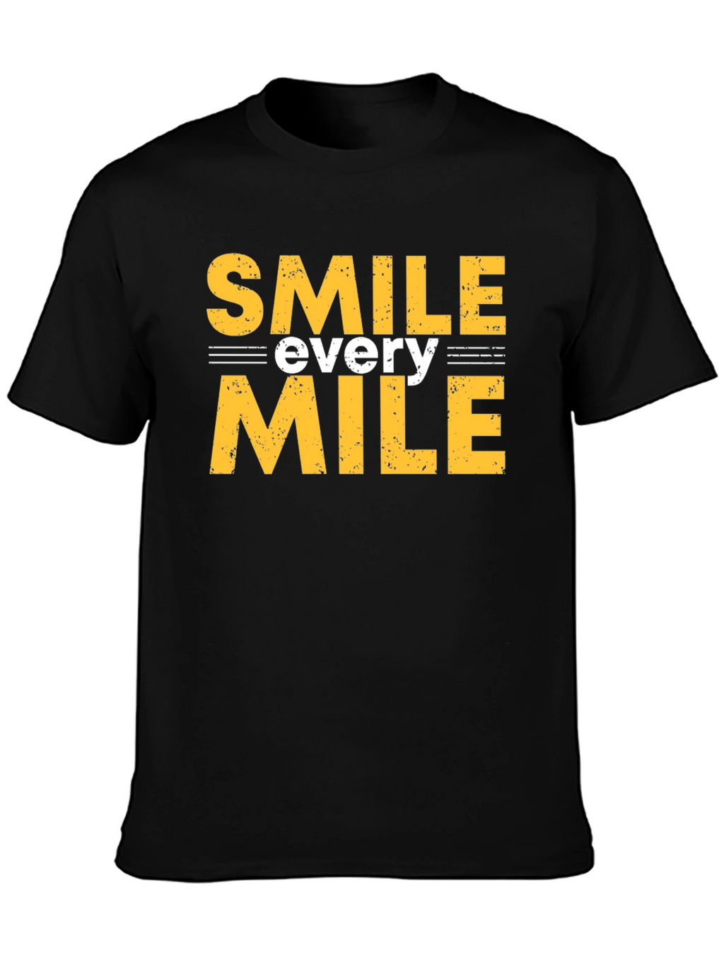 Smile Every Mile Graphic Tee - Black Cotton T-Shirt