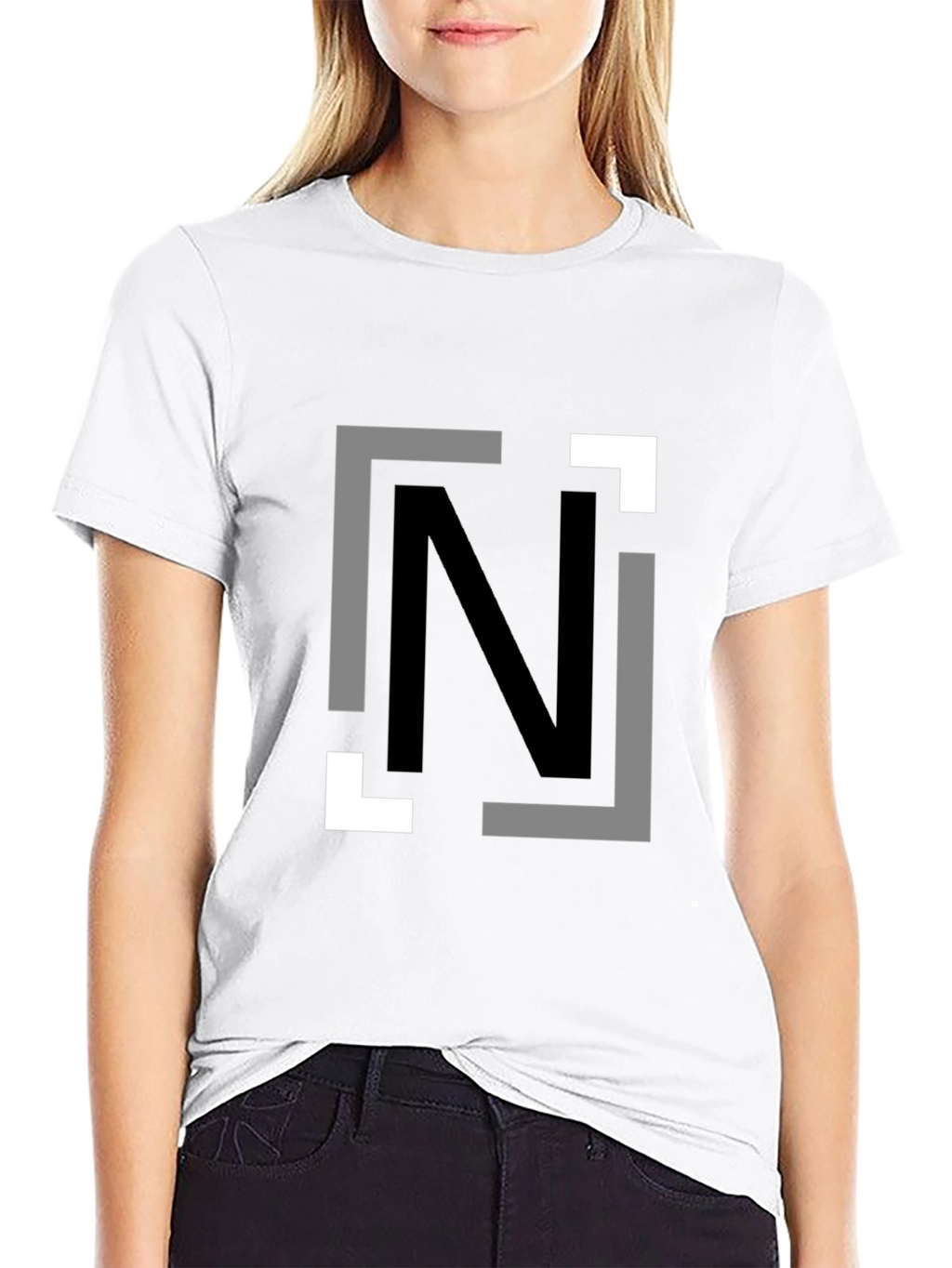 Modern N Graphic Black T-Shirt