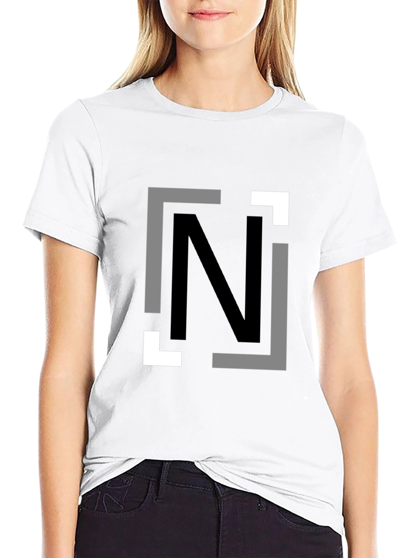 Modern N Graphic Black T-Shirt