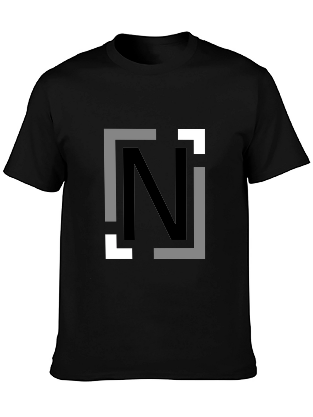 Modern N Graphic Black T-Shirt