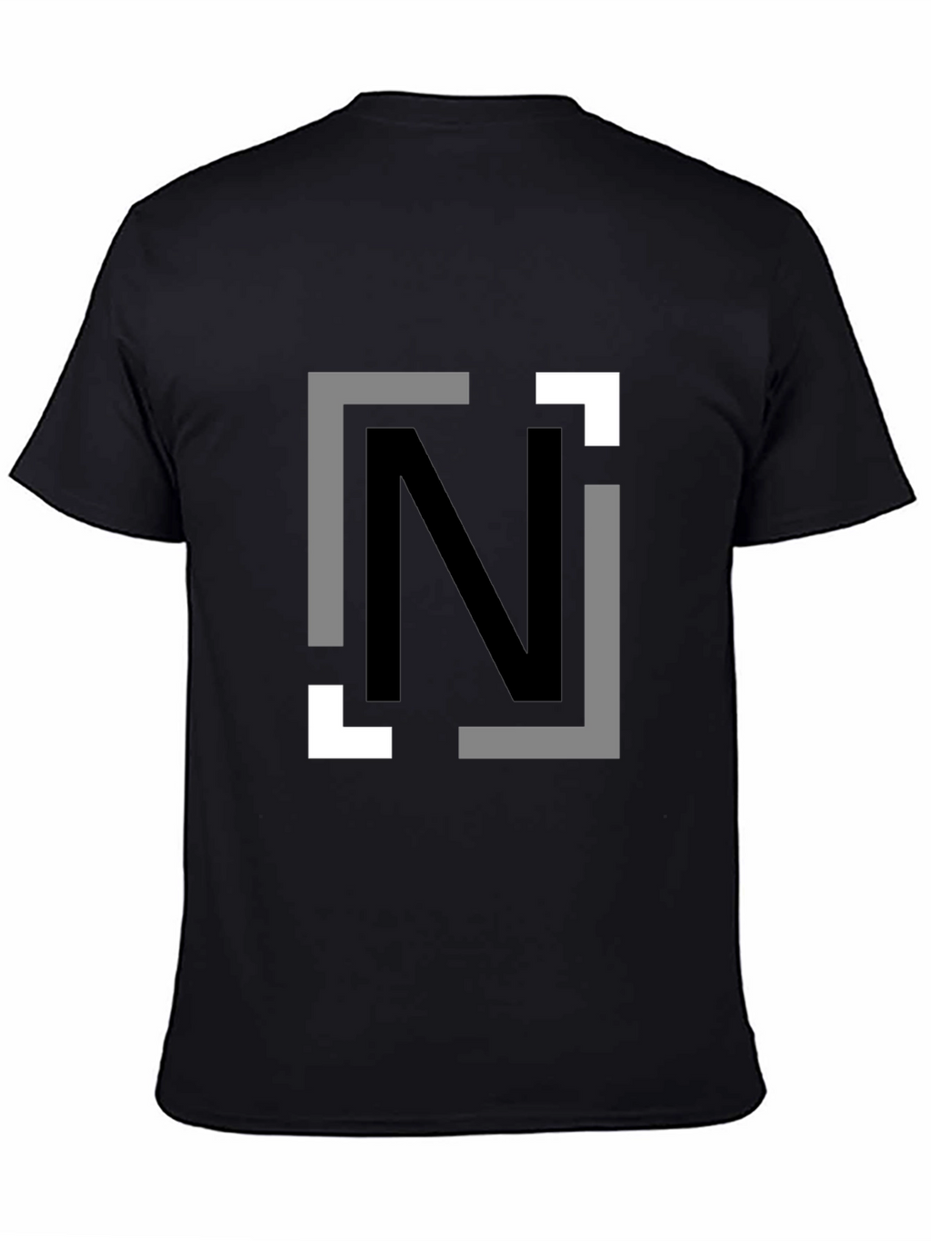 Modern N Graphic Black T-Shirt