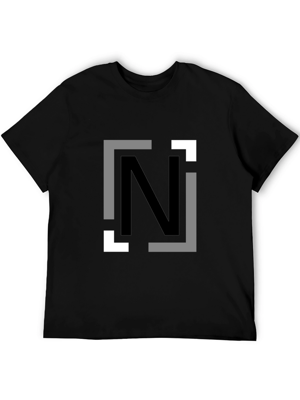 Modern N Graphic Black T-Shirt