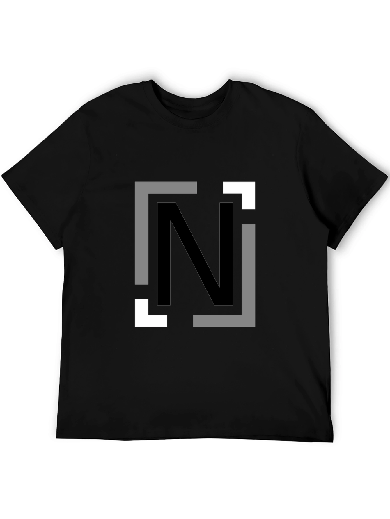 Modern N Graphic Black T-Shirt