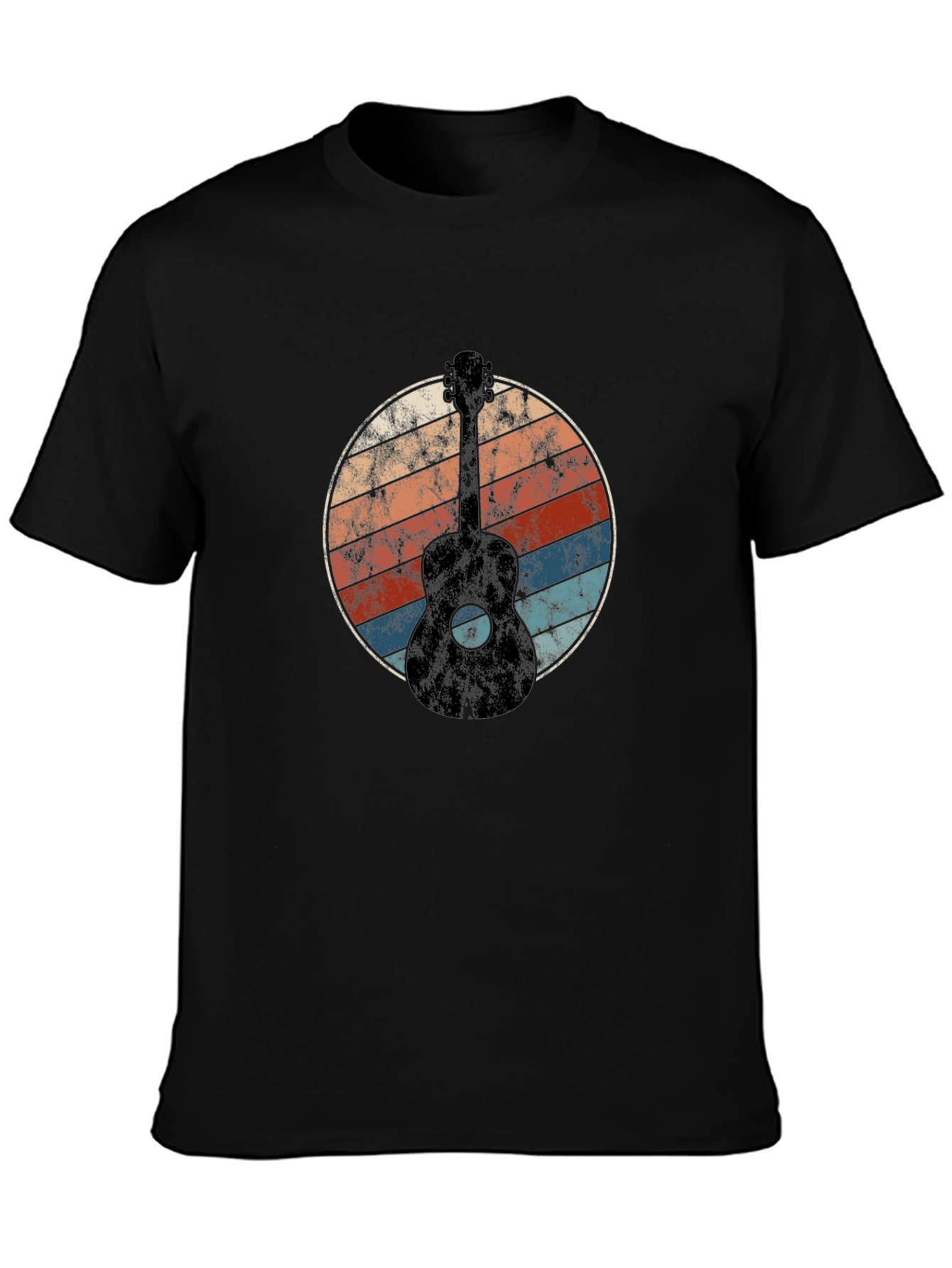 Retro Guitar T-Shirt - Vintage Style Music Tee
