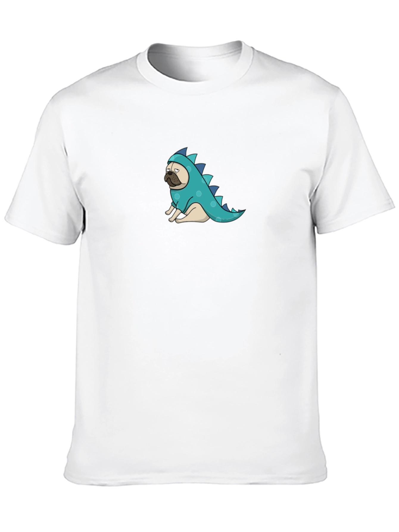 Pug Dinosaur Graphic Tee - Funny Dog T-Shirt