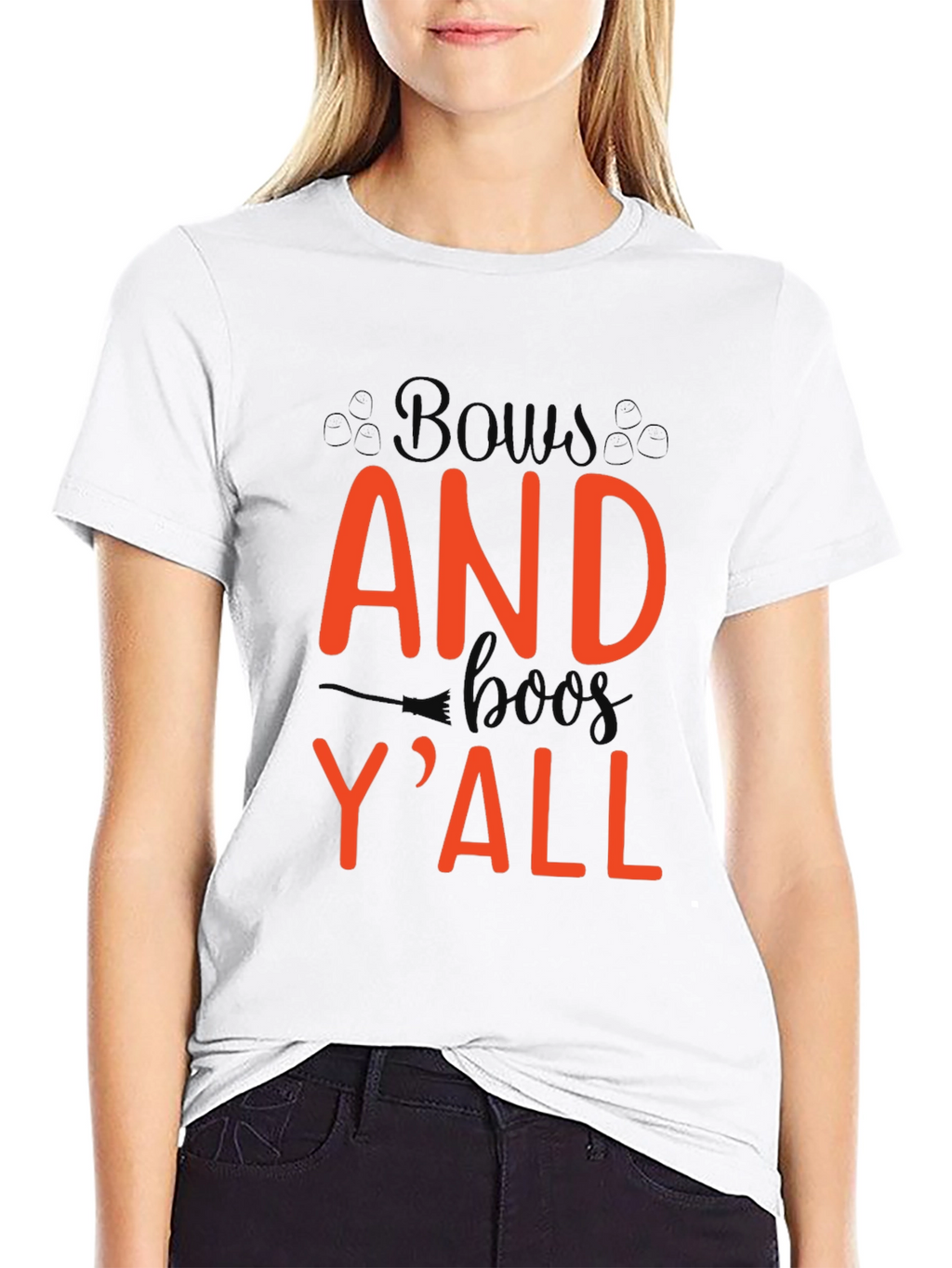 Bows and Boo Yall Black T-Shirt
