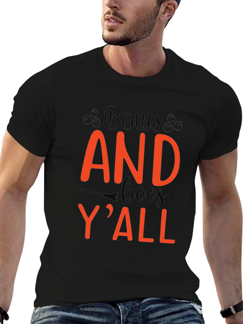 Bows and Boo Yall Black T-Shirt