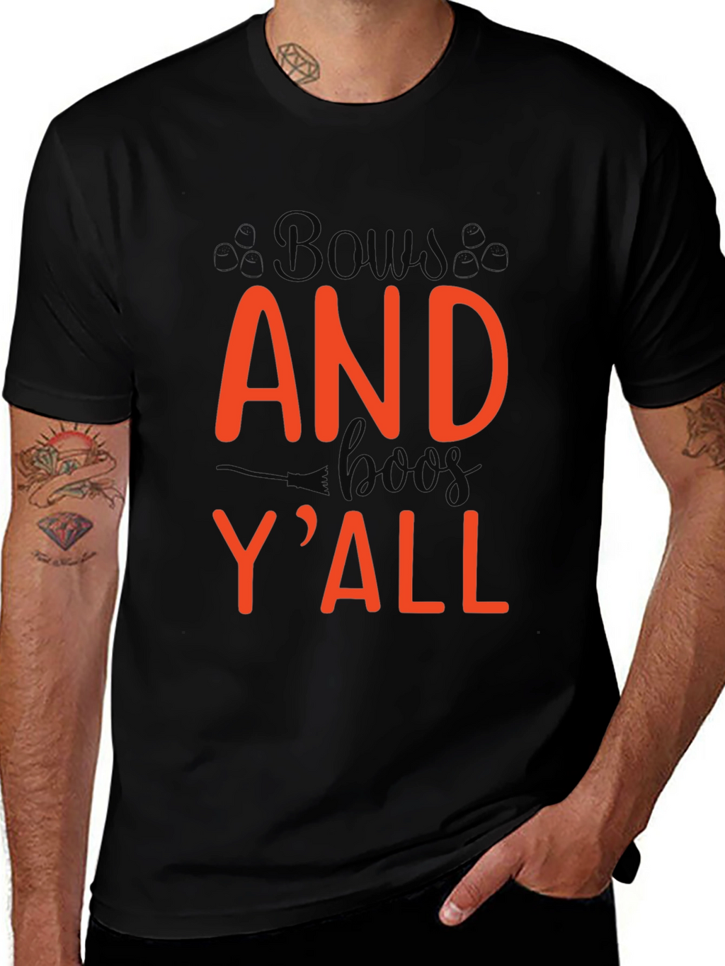 Bows and Boo Yall Black T-Shirt