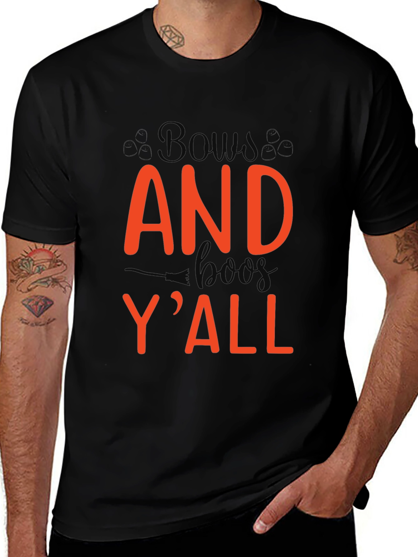 Bows and Boo Yall Black T-Shirt