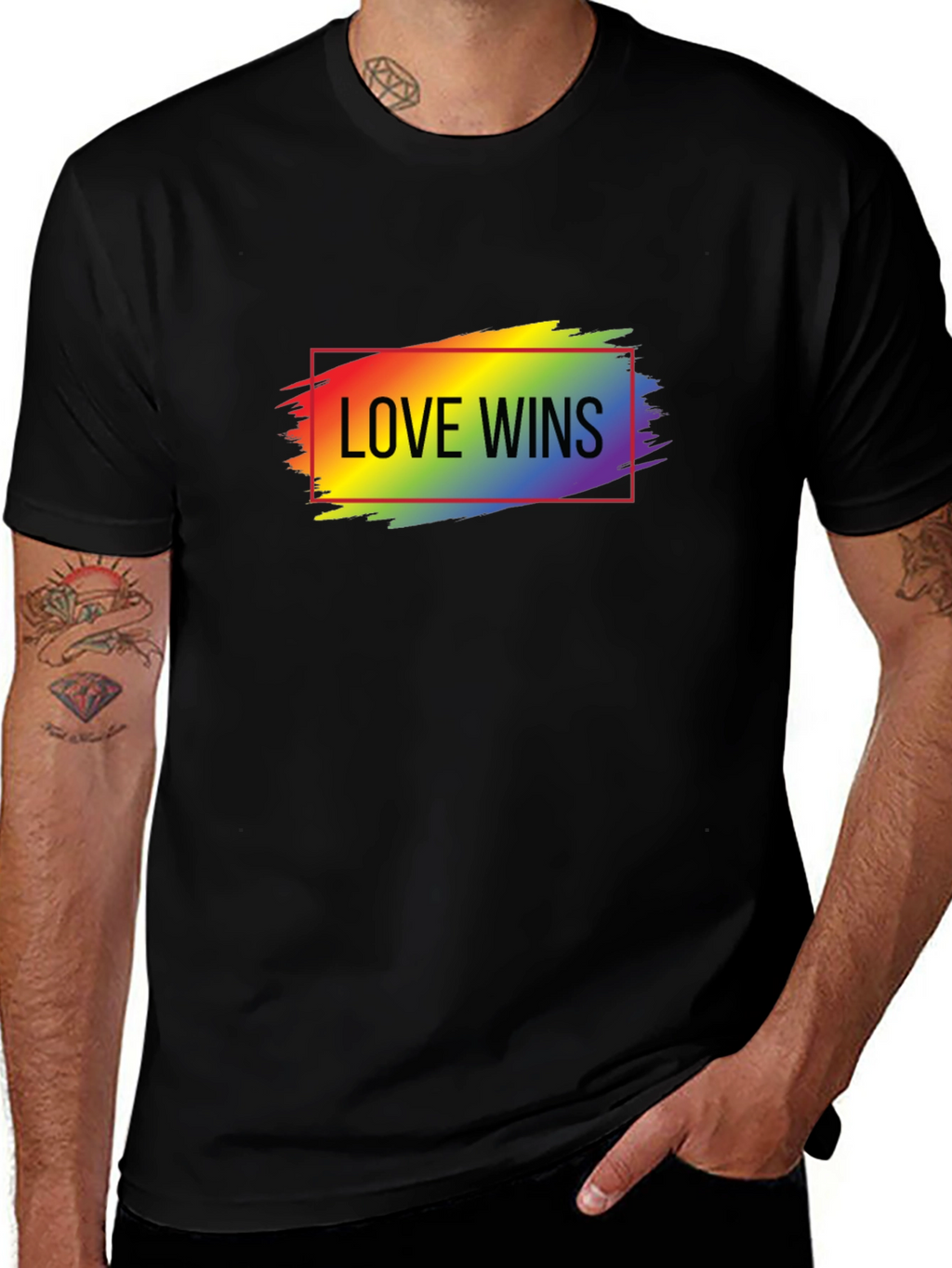 Love Wins Rainbow Graphic T-Shirt