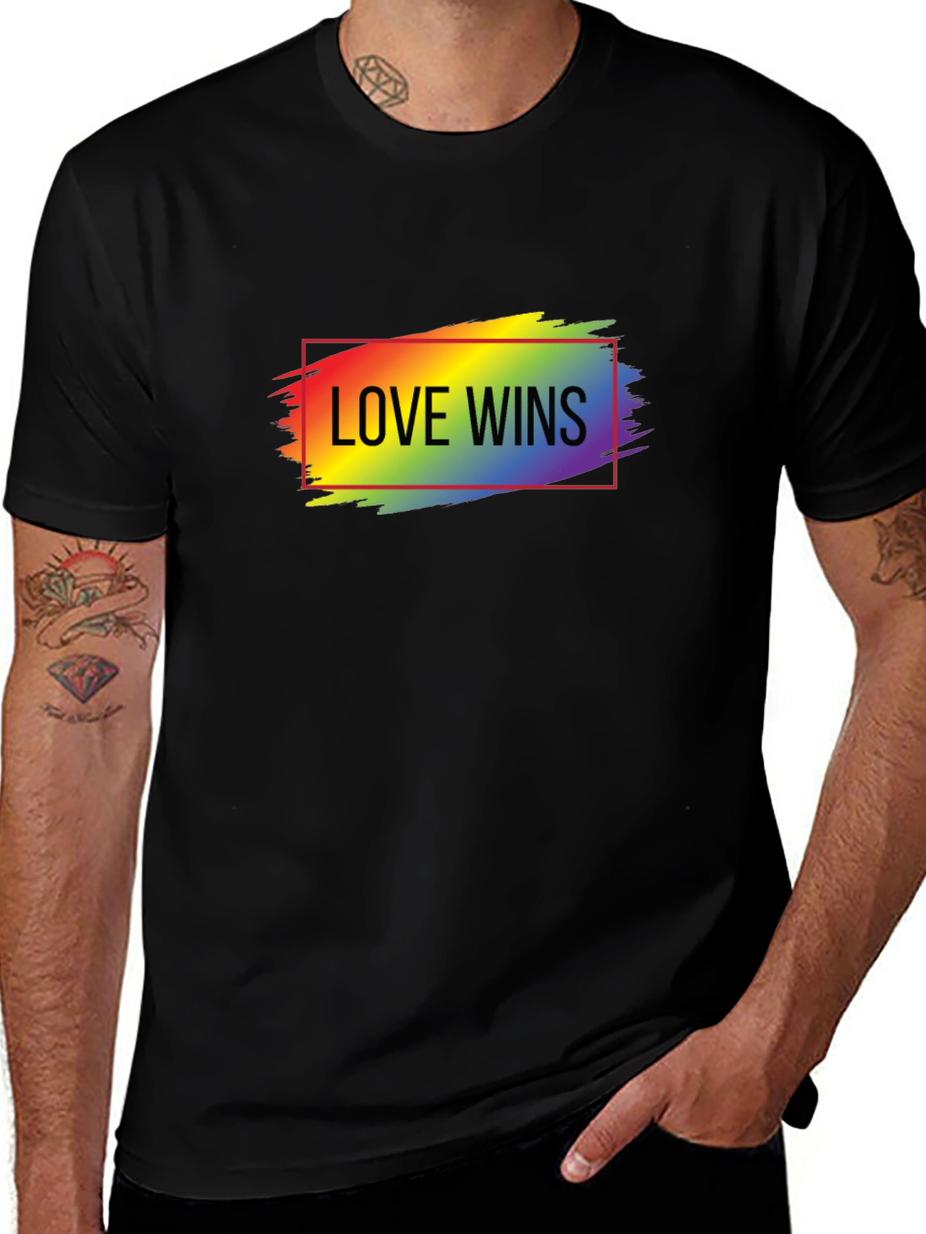 Love Wins Rainbow Graphic T-Shirt