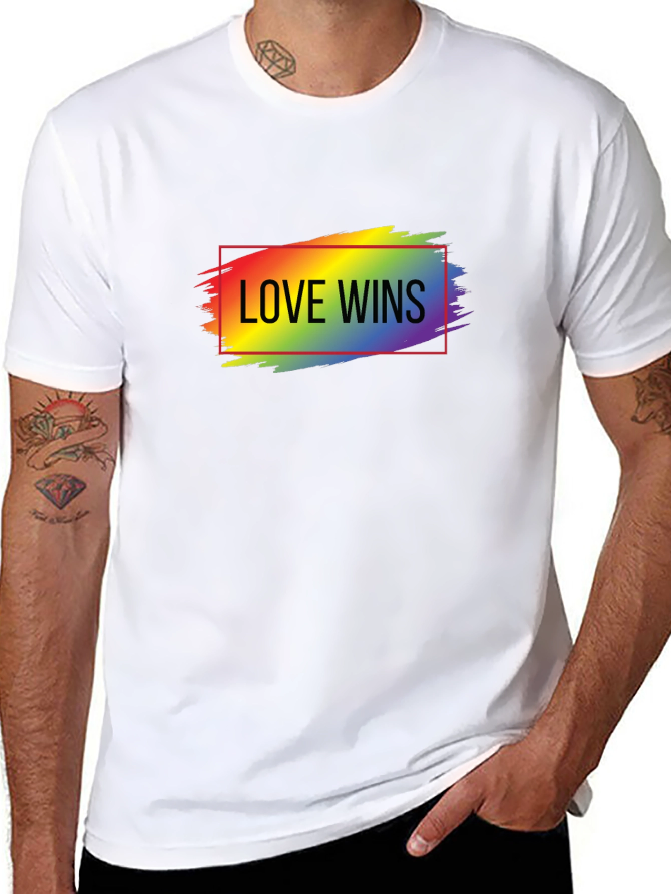 Love Wins Rainbow Graphic T-Shirt